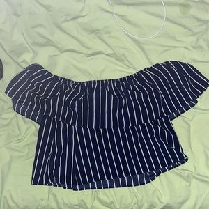 Cropped off the shoulder top